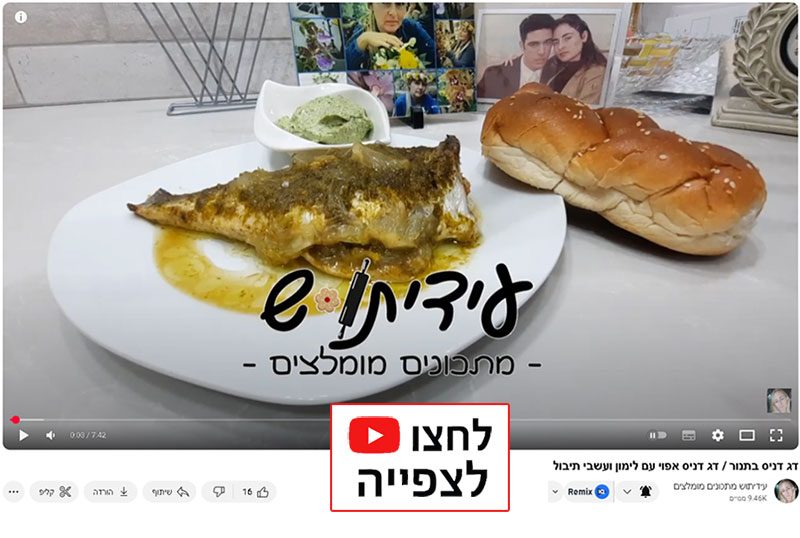 דג-דניס-בתנור-סרטון-וידאו-יוטיוב-לצפייה-ישירה
